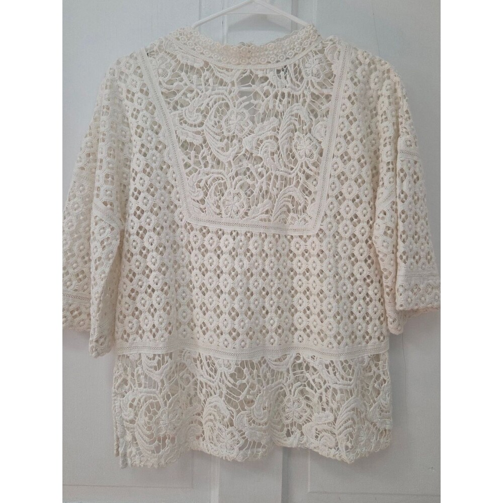 Sundance Victoria Lace Short Sleeve Top S